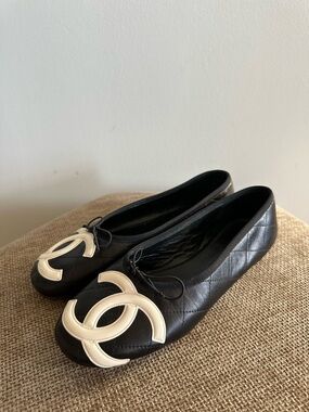 CHANEL Cambon Quilted Ballerina Flats